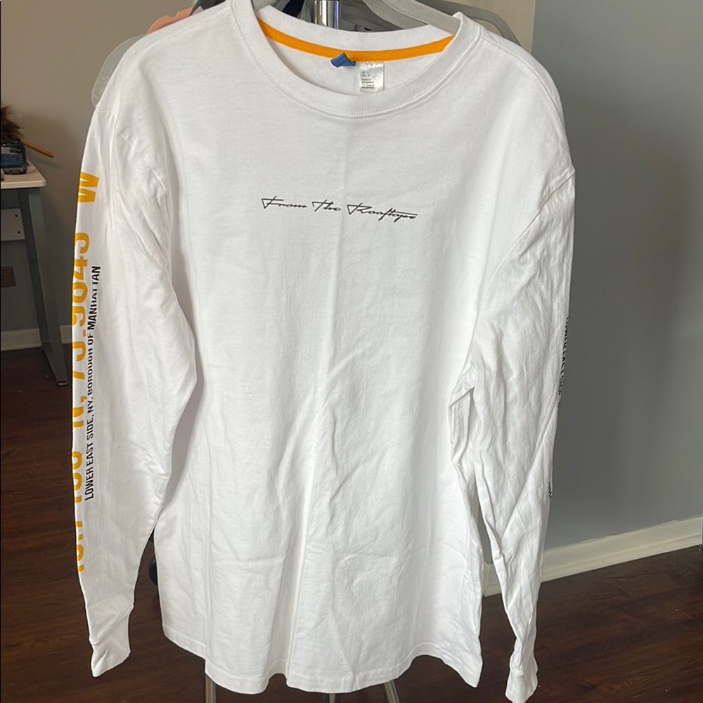 White Long Sleeve Men's Shirt